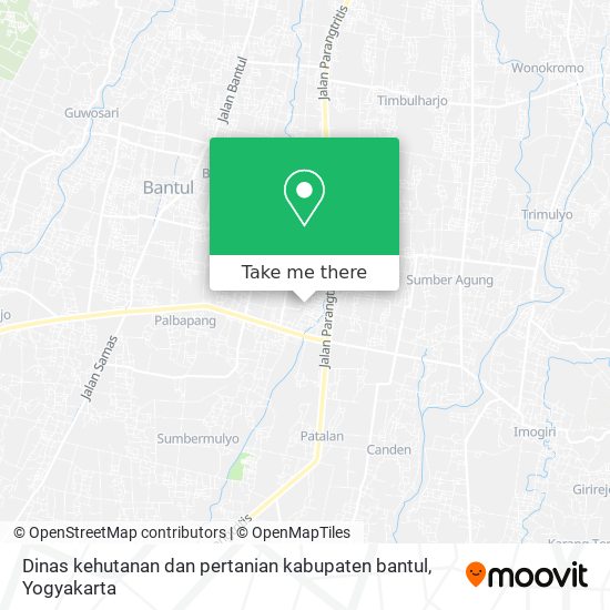 Dinas kehutanan dan pertanian kabupaten bantul map