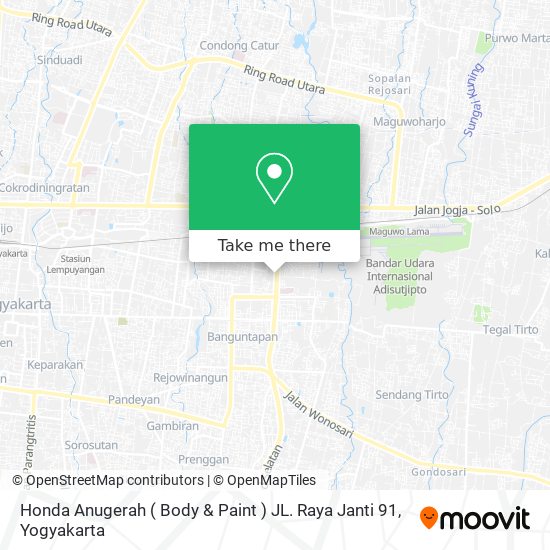 Honda Anugerah ( Body & Paint ) JL. Raya Janti 91 map