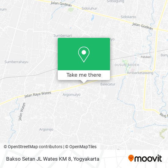 Bakso Setan JL Wates KM 8 map
