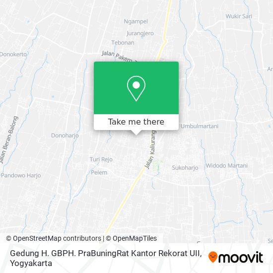 Gedung H. GBPH. PraBuningRat Kantor Rekorat UII map