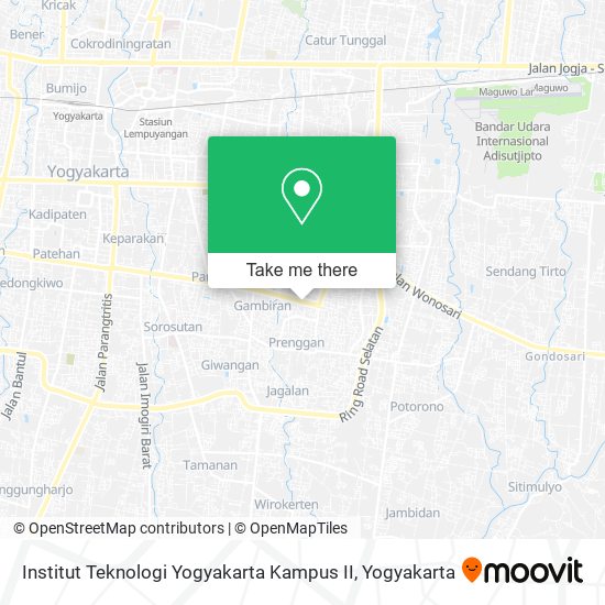 Institut Teknologi Yogyakarta Kampus II map