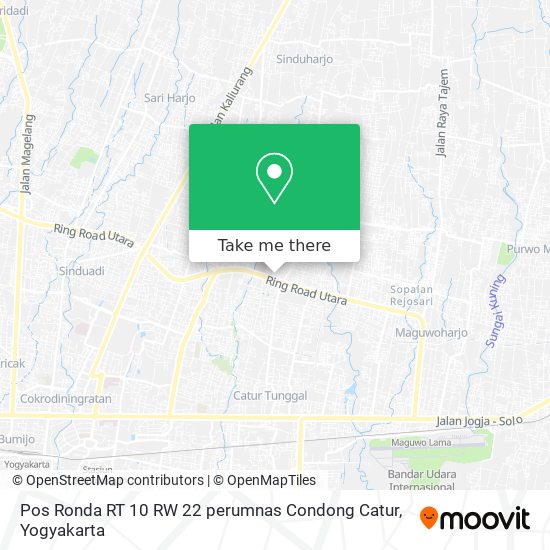 Pos Ronda RT 10 RW 22 perumnas Condong Catur map