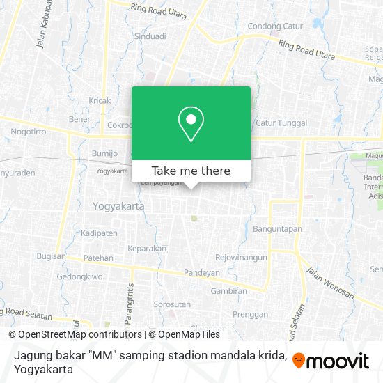 Jagung bakar "MM" samping stadion mandala krida map