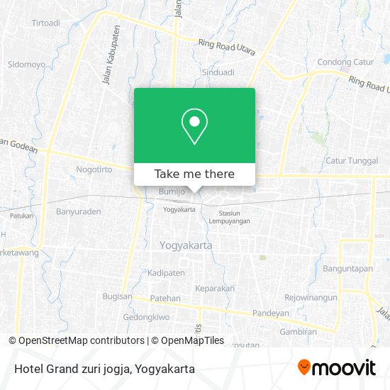 Hotel Grand zuri jogja map