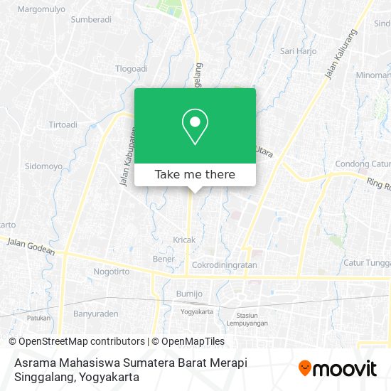 Asrama Mahasiswa Sumatera Barat Merapi Singgalang map