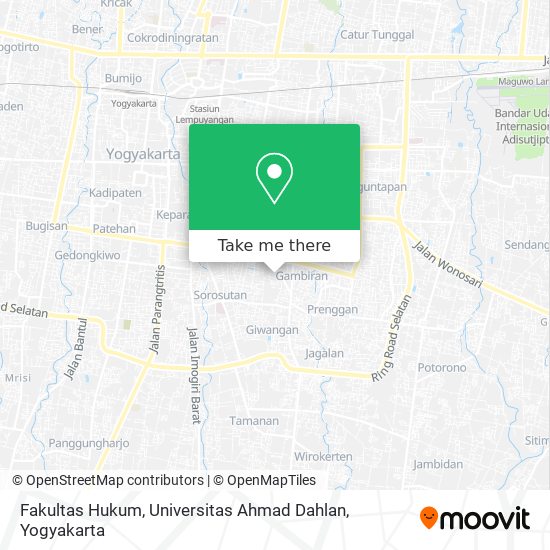 Fakultas Hukum, Universitas Ahmad Dahlan map