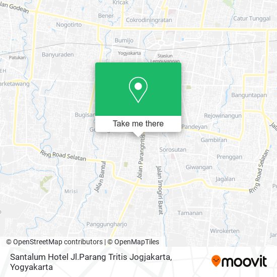 Santalum Hotel Jl.Parang Tritis Jogjakarta map