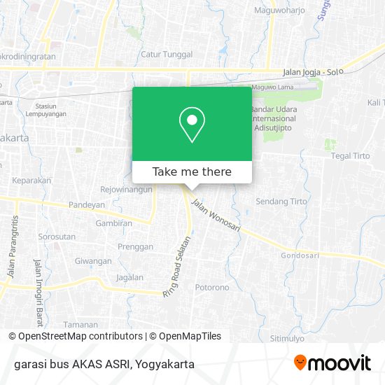 garasi bus AKAS ASRI map