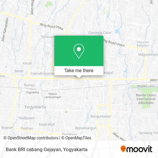 Bank BRI cabang Gejayan map