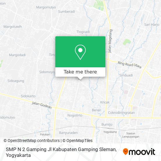 SMP N 2 Gamping Jl Kabupaten Gamping Sleman map