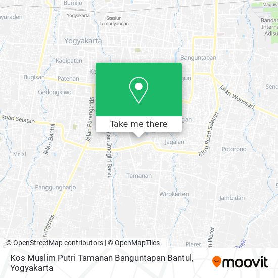 Kos Muslim Putri Tamanan Banguntapan Bantul map