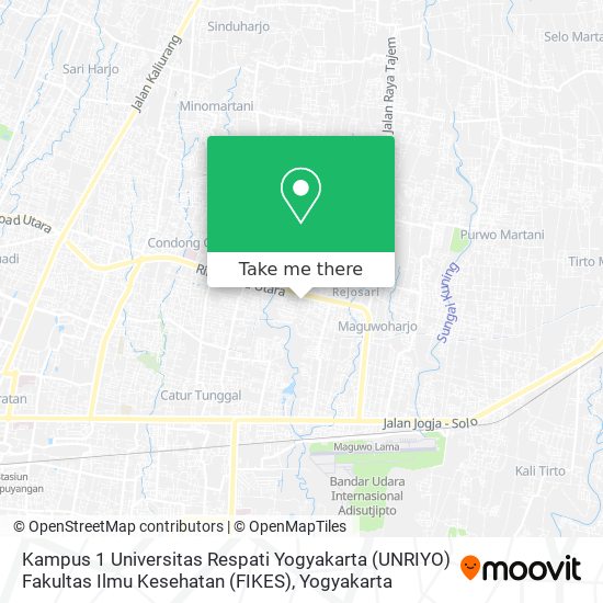 Kampus 1 Universitas Respati Yogyakarta (UNRIYO) Fakultas Ilmu Kesehatan (FIKES) map