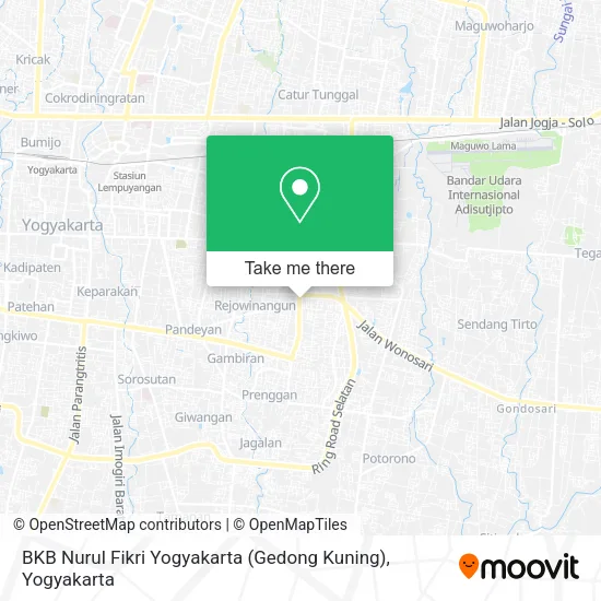 BKB Nurul Fikri Yogyakarta (Gedong Kuning) map