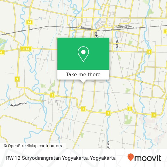RW.12 Suryodiningratan Yogyakarta map