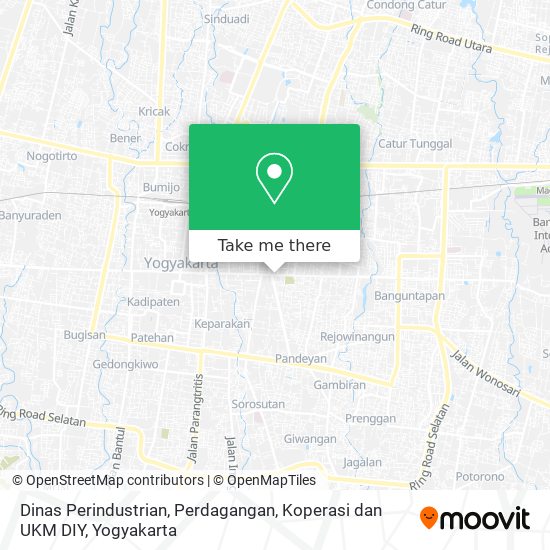 Dinas Perindustrian, Perdagangan, Koperasi dan UKM DIY map
