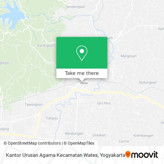 Kantor Urusan Agama Kecamatan Wates map