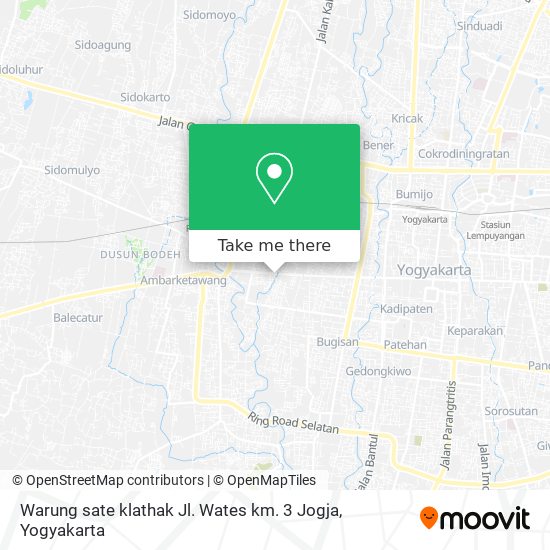 Warung sate klathak Jl. Wates km. 3 Jogja map