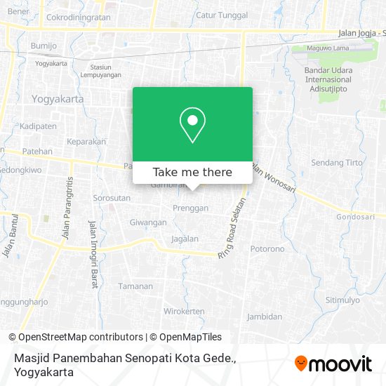 Masjid Panembahan Senopati Kota Gede. map