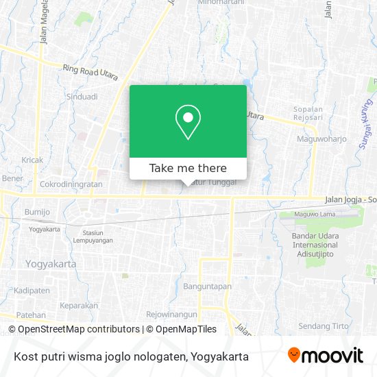Kost putri wisma joglo nologaten map