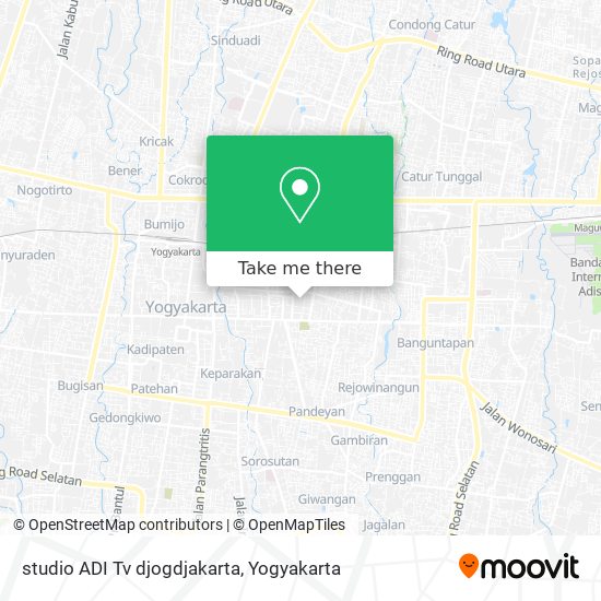 studio ADI Tv djogdjakarta map