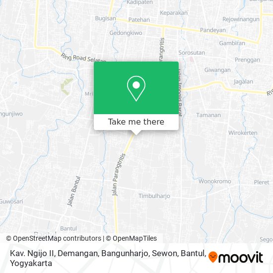 Kav. Ngijo II, Demangan, Bangunharjo, Sewon, Bantul map