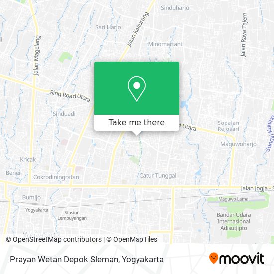Prayan Wetan Depok Sleman map