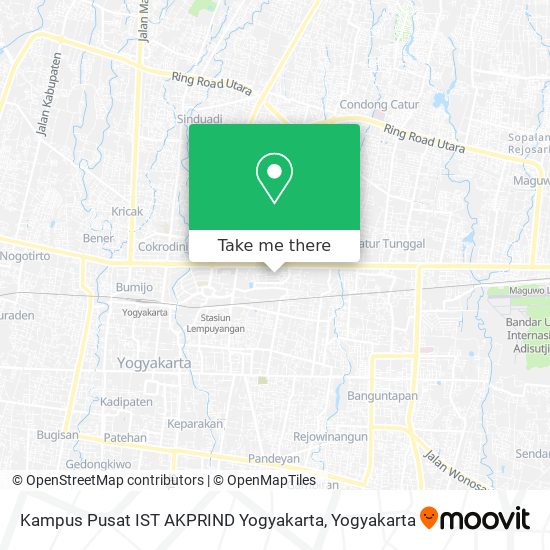 Kampus Pusat IST AKPRIND Yogyakarta map