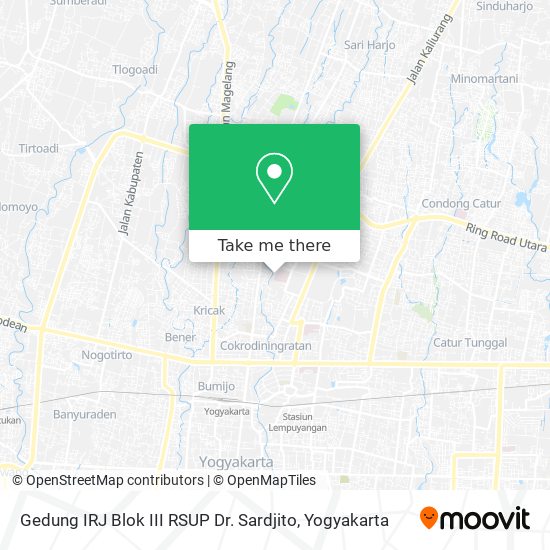 Gedung IRJ Blok III RSUP Dr. Sardjito map