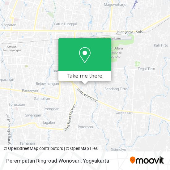 Perempatan Ringroad Wonosari map