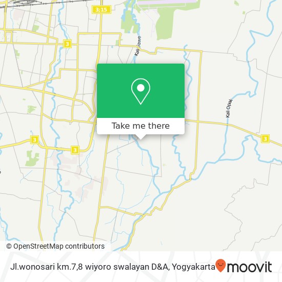 Jl.wonosari km.7,8 wiyoro swalayan D&A map