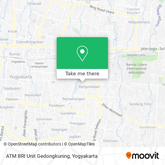 ATM BRI Unit Gedongkuning map