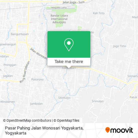 Pasar Pahing Jalan Wonosari Yogyakarta map