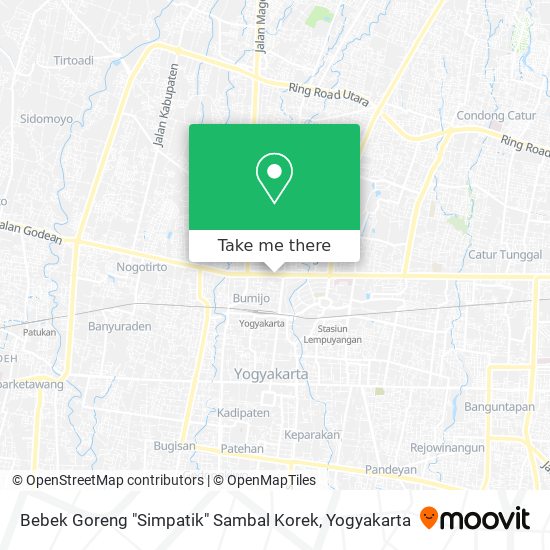 Bebek Goreng "Simpatik" Sambal Korek map