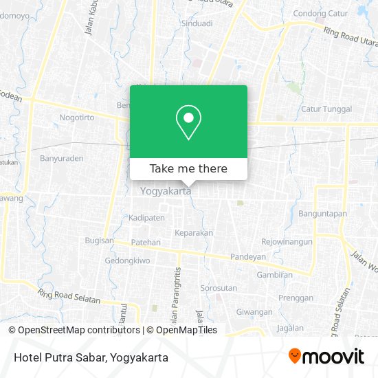 Hotel Putra Sabar map