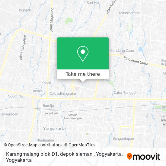 Karangmalang blok D1, depok sleman . Yogyakarta map