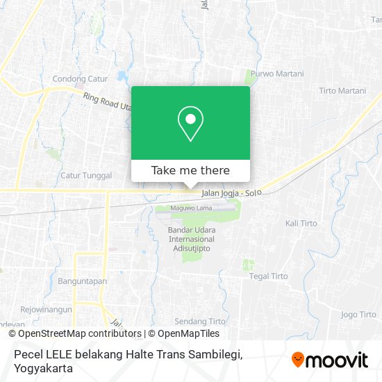 Pecel LELE belakang Halte Trans Sambilegi map