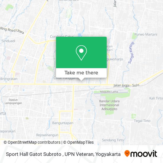 Sport Hall Gatot Subroto , UPN Veteran map