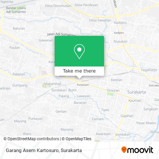 Garang Asem Kartosuro map