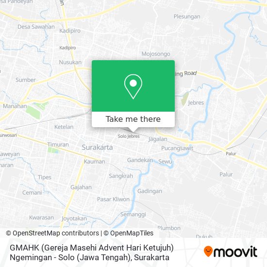 GMAHK (Gereja Masehi Advent Hari Ketujuh) Ngemingan - Solo (Jawa Tengah) map