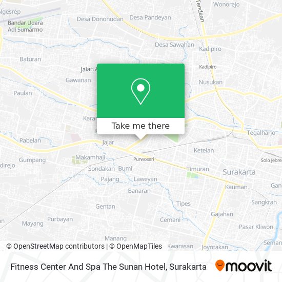Fitness Center And Spa The Sunan Hotel map