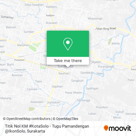 Titik Nol KM #KotaSolo - Tugu Pamandengan @IkonSolo map