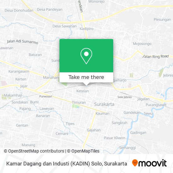 Kamar Dagang dan Industi (KADIN) Solo map