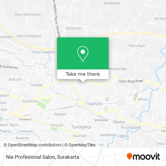 Nie Profesional Salon map