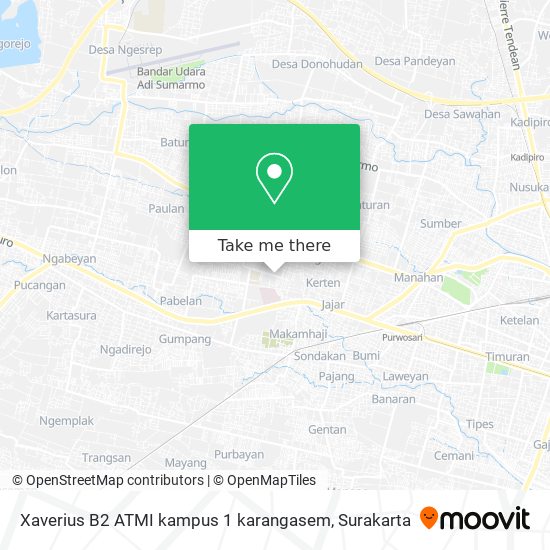 Xaverius B2
ATMI kampus 1 karangasem map