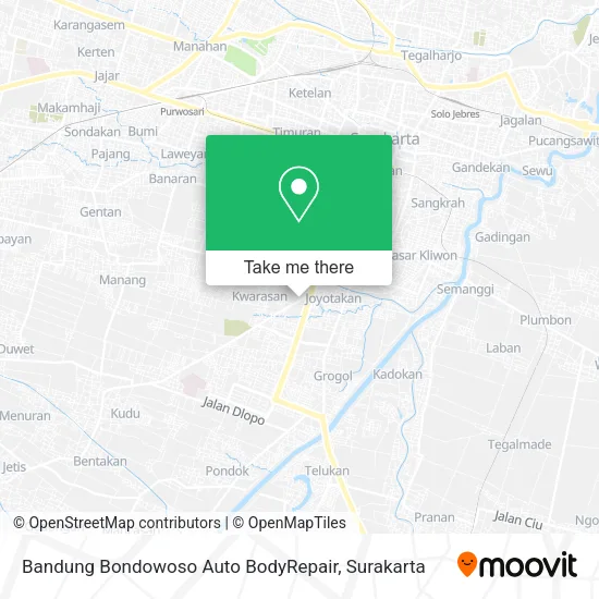Bandung Bondowoso Auto BodyRepair map