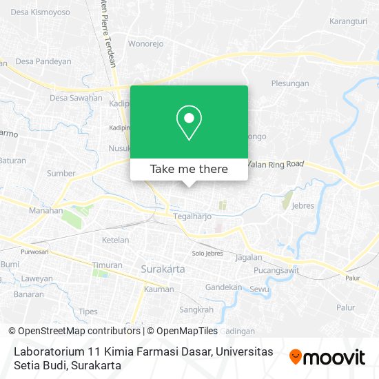 Laboratorium 11 Kimia Farmasi Dasar, Universitas Setia Budi map