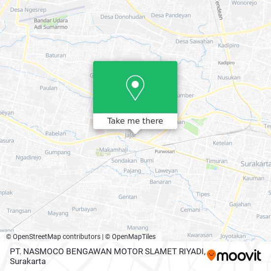 PT. NASMOCO BENGAWAN MOTOR SLAMET RIYADI map