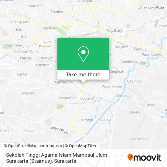 Sekolah Tinggi Agama Islam Mambaul Ulum Surakarta (Staimus) map