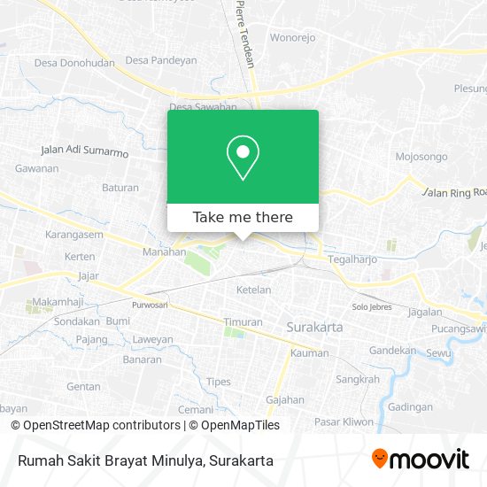 Rumah Sakit Brayat Minulya map