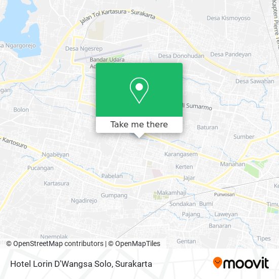 Hotel Lorin D'Wangsa Solo map
